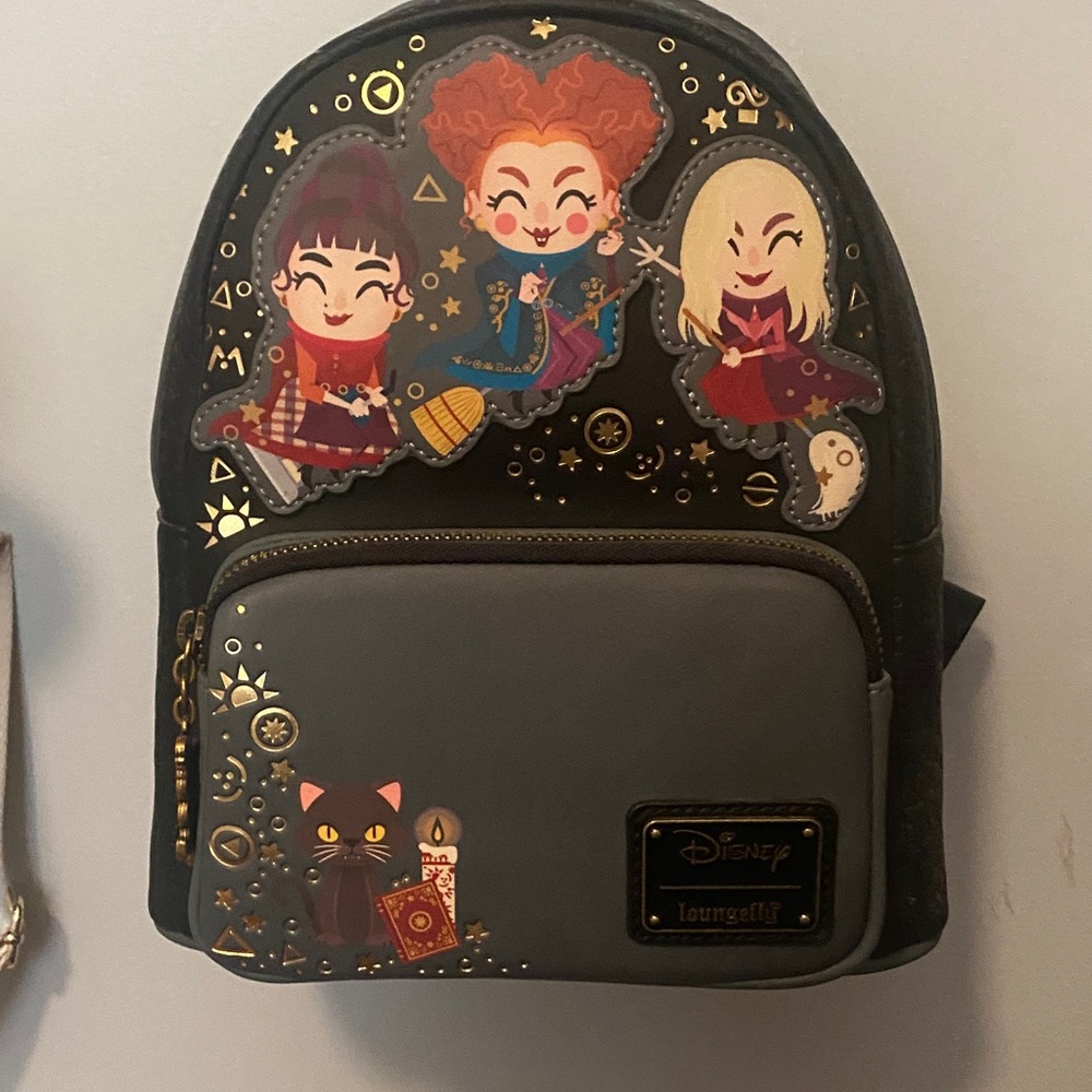 NWTs Disney Loungefly Hocus Pocus Gray and Black Bag